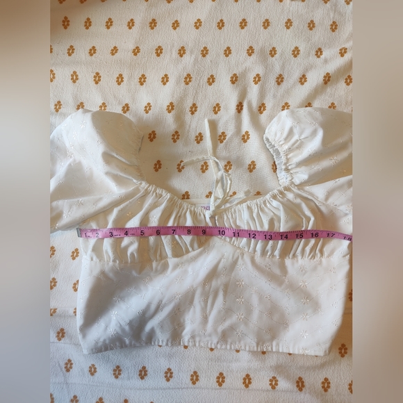 Posie Blouse in Broderie Anglaise in White - Picture 7 of 10